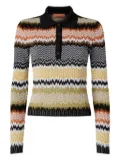 Missoni chevron-pattern polo neck top - Multicolour
