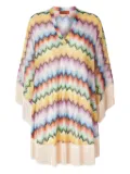 Missoni zigzag-pattern fringed midi dress - Neutrals