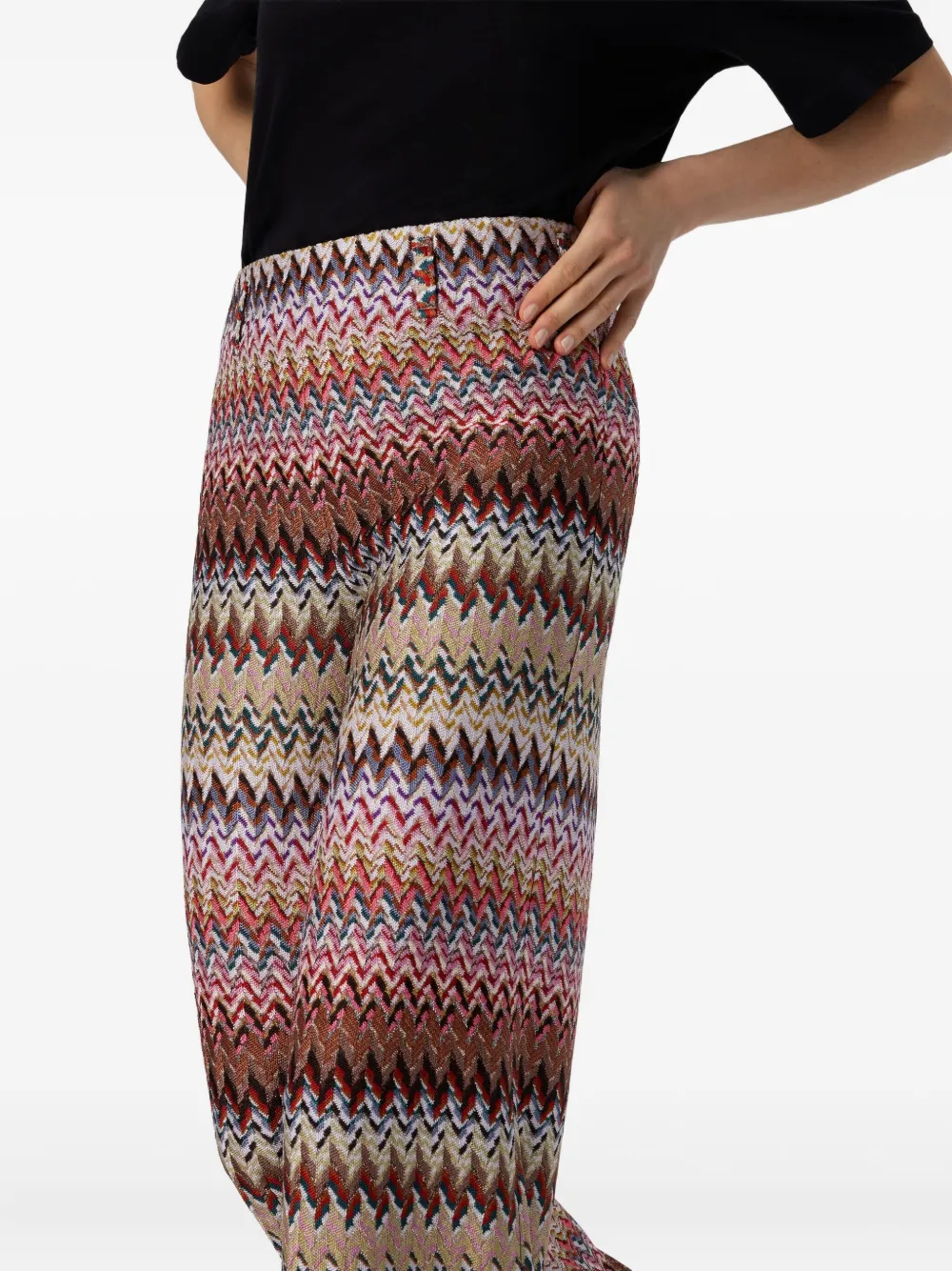 Missoni Broek met chevron-patroon Rood