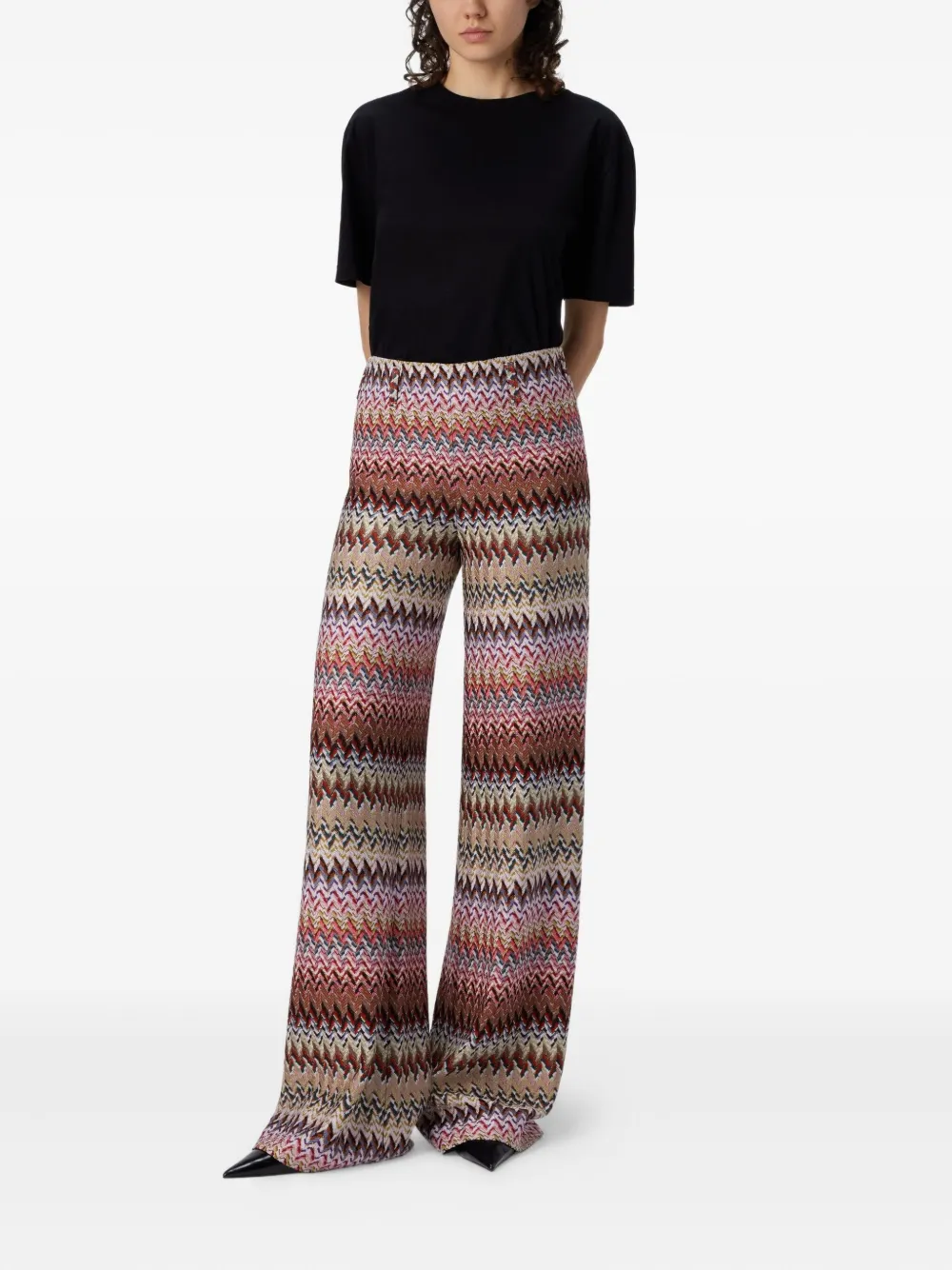 Missoni Broek met chevron-patroon Rood