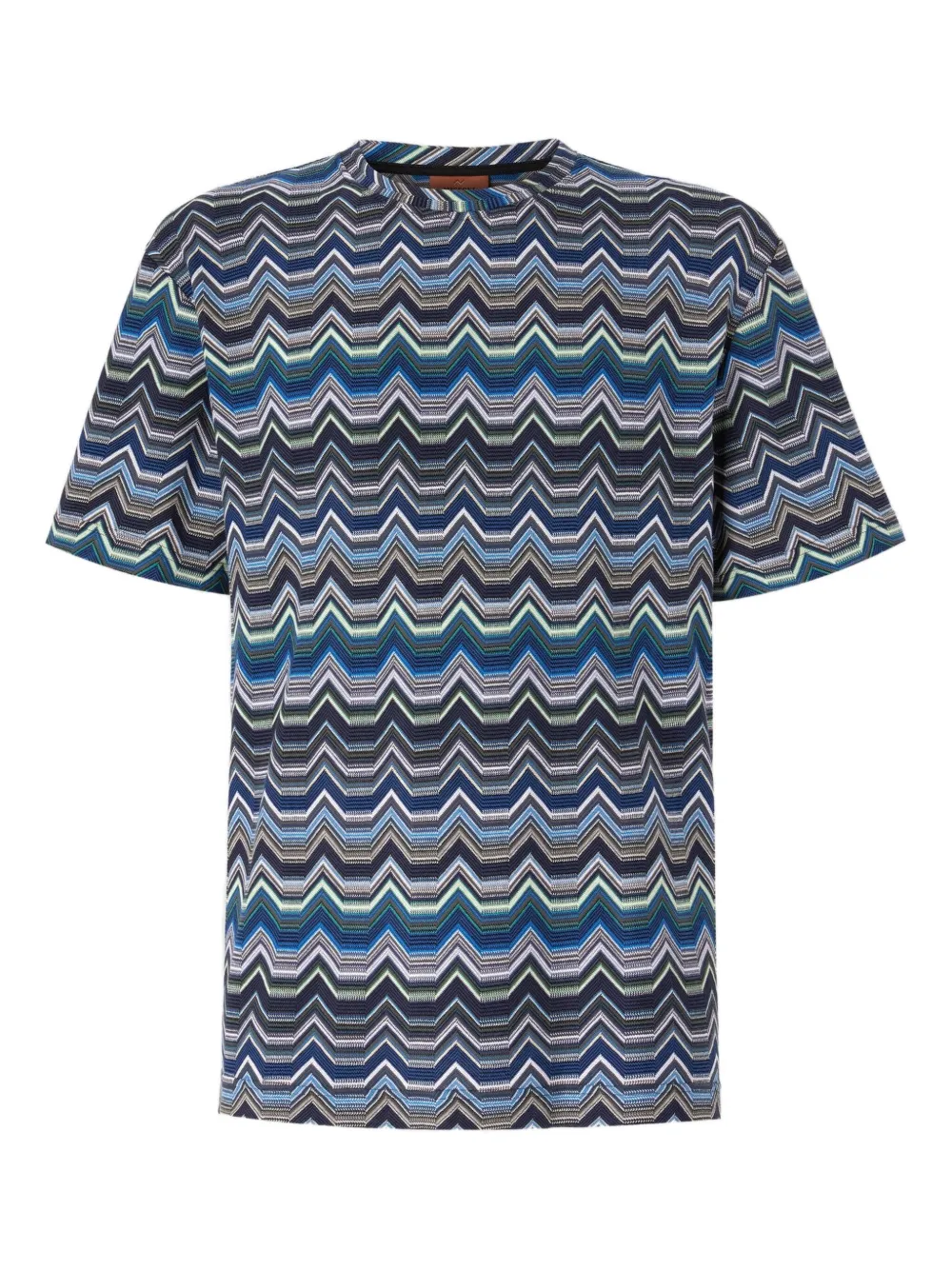 Missoni chevron-pattern short-sleeved t-shirt Blauw