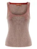 Missoni metallic ribbed top - Red