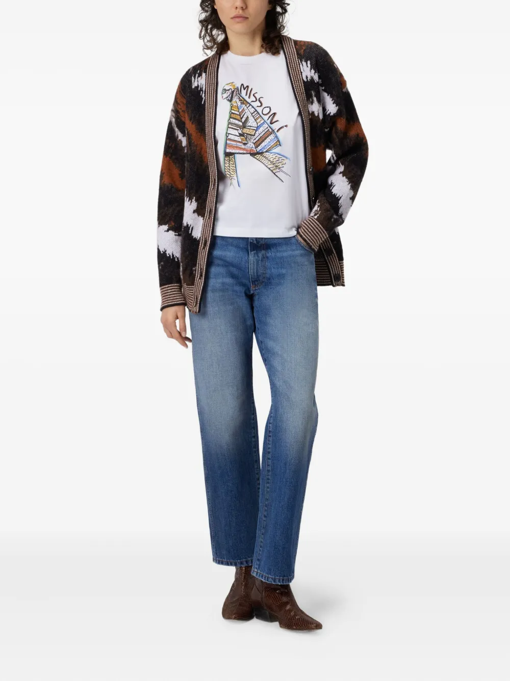 Missoni T-shirt met grafische print Wit