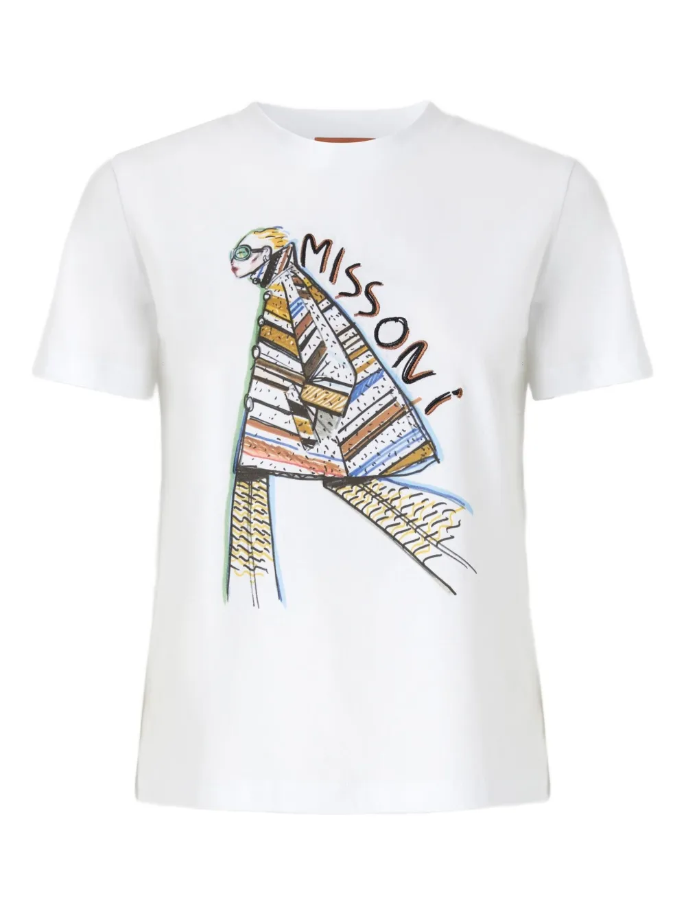 Missoni graphic-print T-shirt Wit