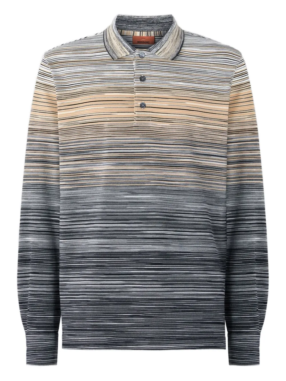 Missoni striped long-sleeve polo shirt Grijs
