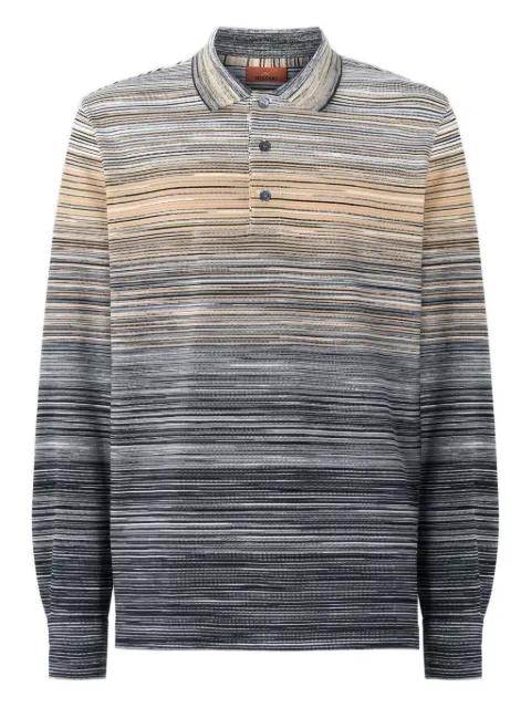 Missoni striped long-sleeve polo shirt