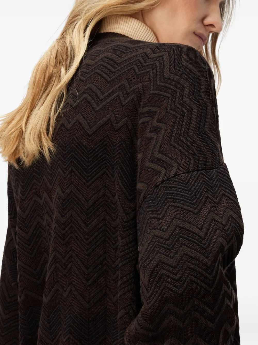Missoni Trui met chevron patroon Bruin