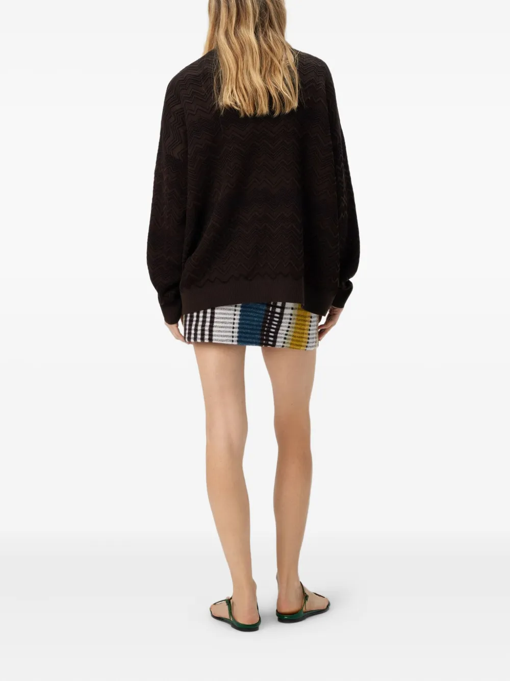 Missoni Trui met chevron patroon Bruin