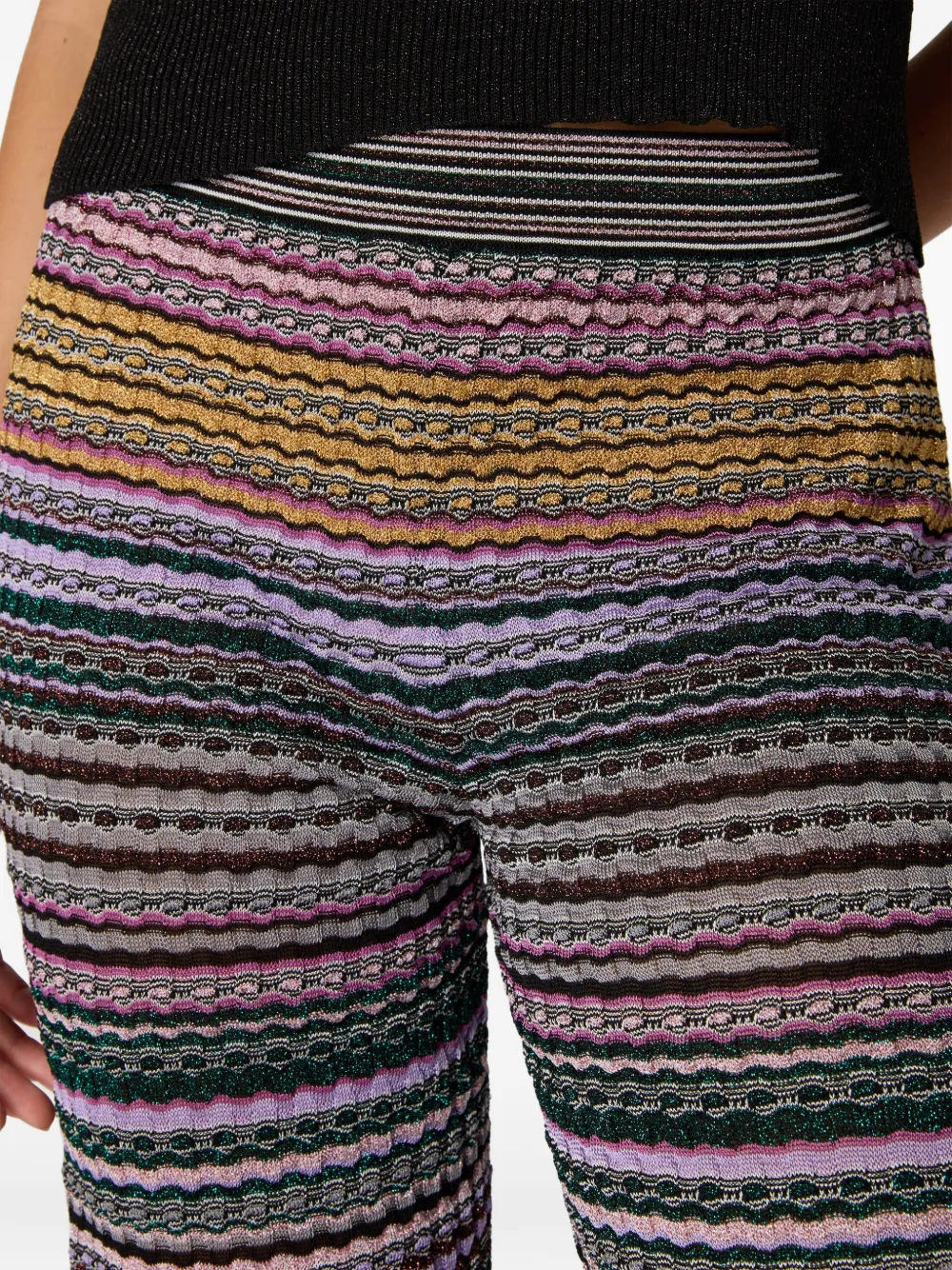 Missoni Gestreepte gebreide broek Blauw