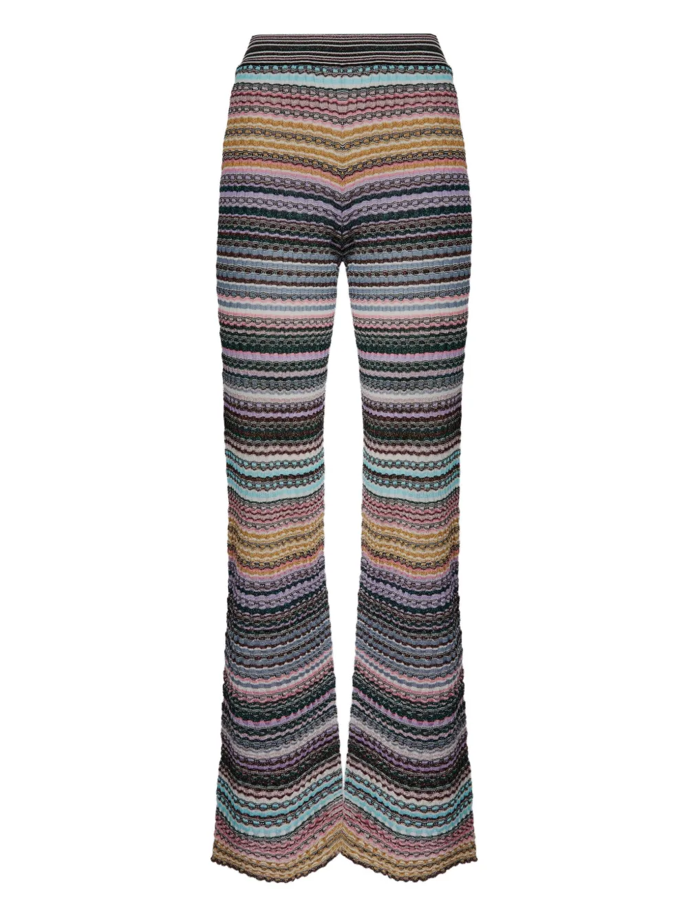 Missoni Gestreepte gebreide broek Blauw