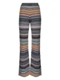Missoni striped-pattern knit trousers - Blue