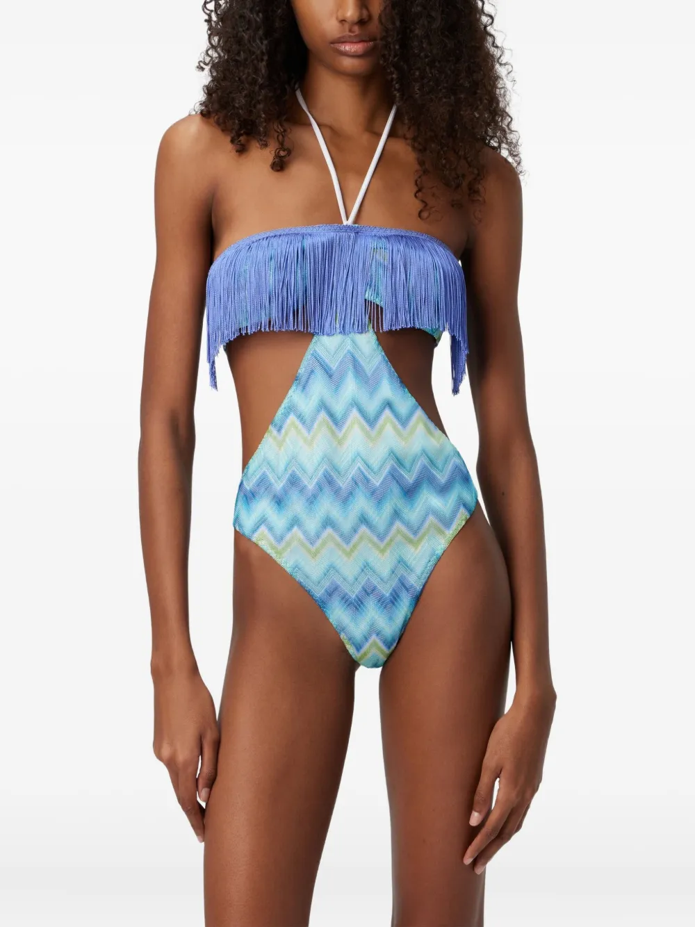 Missoni Badpak met franje Blauw