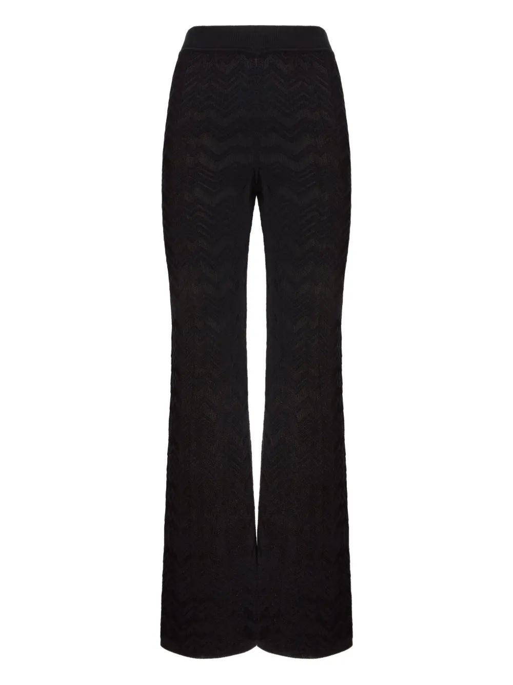 Missoni Gebreide broek met chevron-patroon Zwart