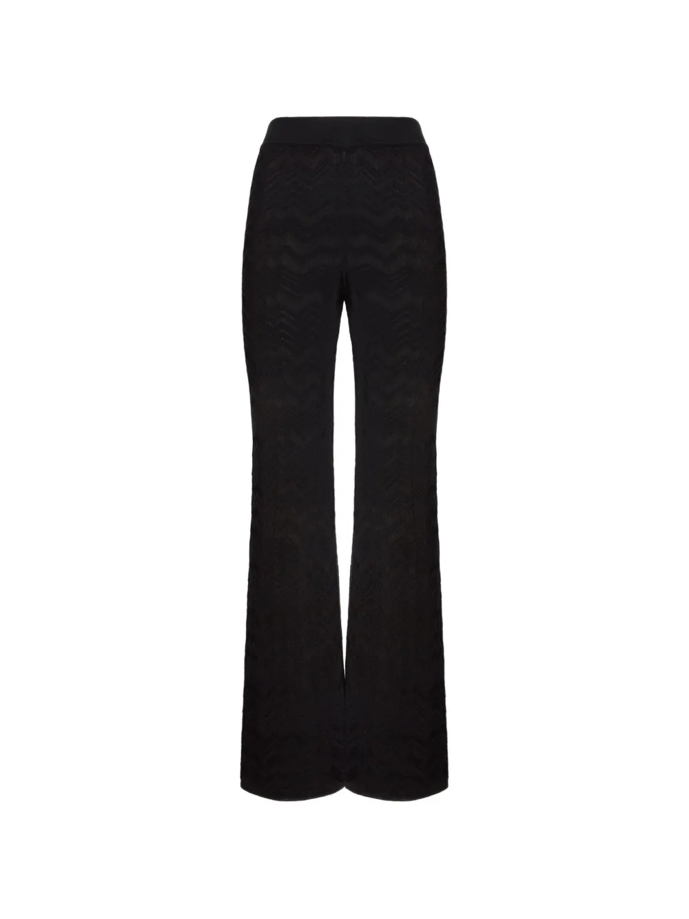 Missoni Gebreide broek met chevron-patroon Zwart