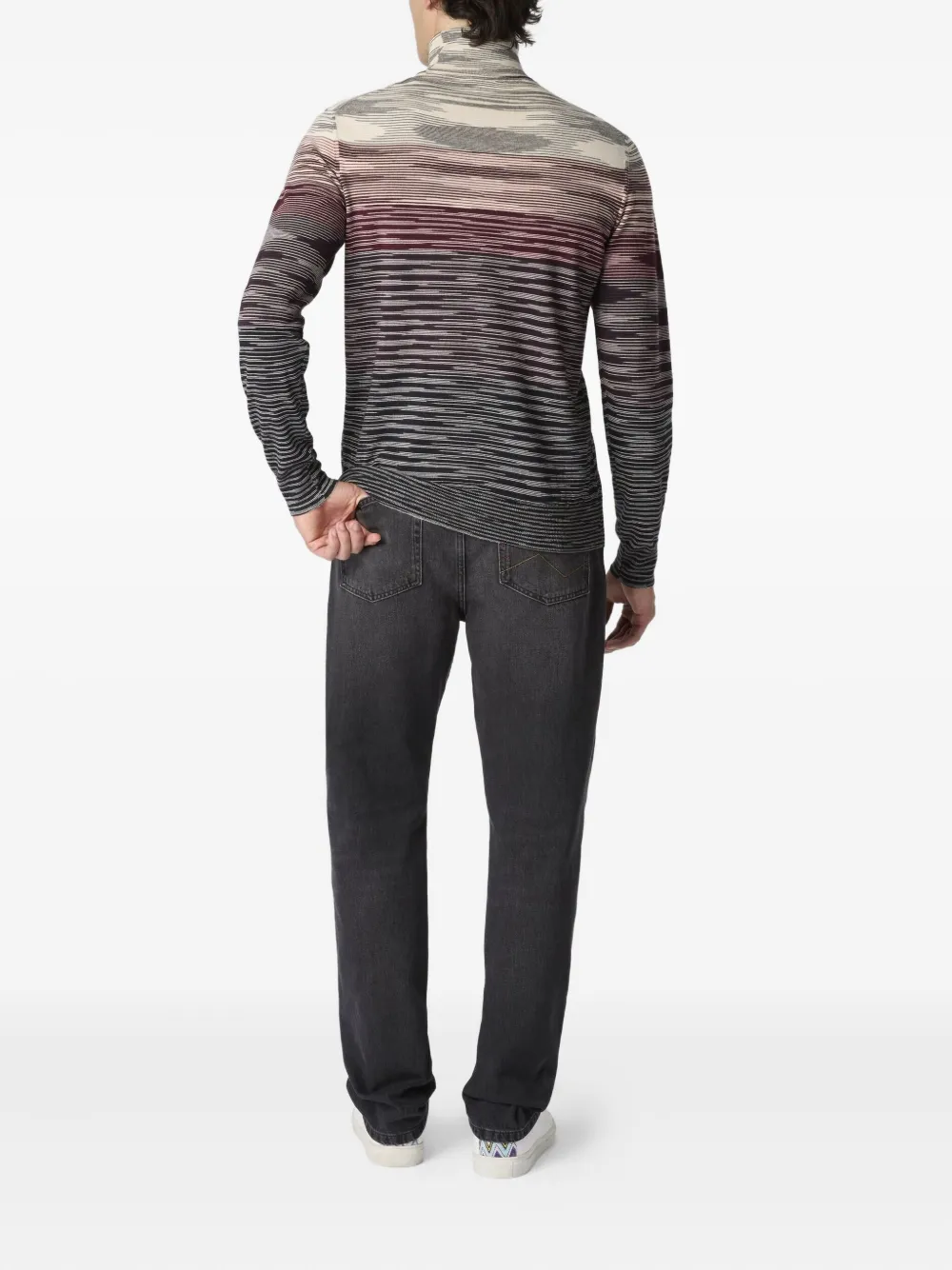 Missoni roll-neck striped sweater Veelkleurig