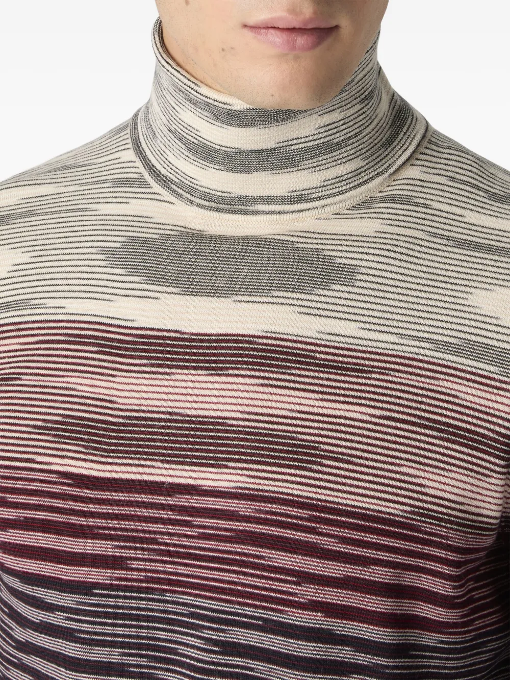 Missoni roll-neck striped sweater Veelkleurig