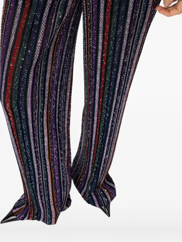 Missoni herringbone-striped sequin-embellished Trousers
