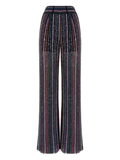 Missoni herringbone-striped sequin-embellished trousers
