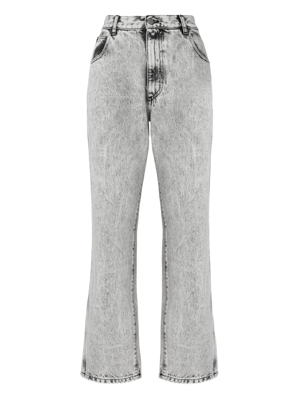 Missoni Jeans met logoplakkaat en acid wassing Grijs