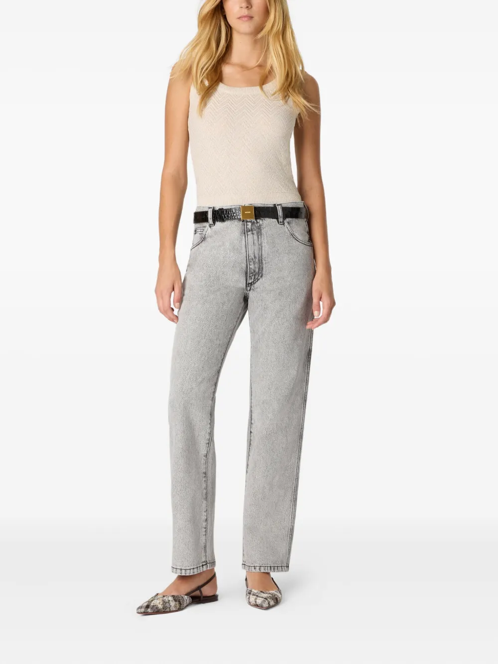 Missoni acid-wash logo-plaque jeans - Grijs