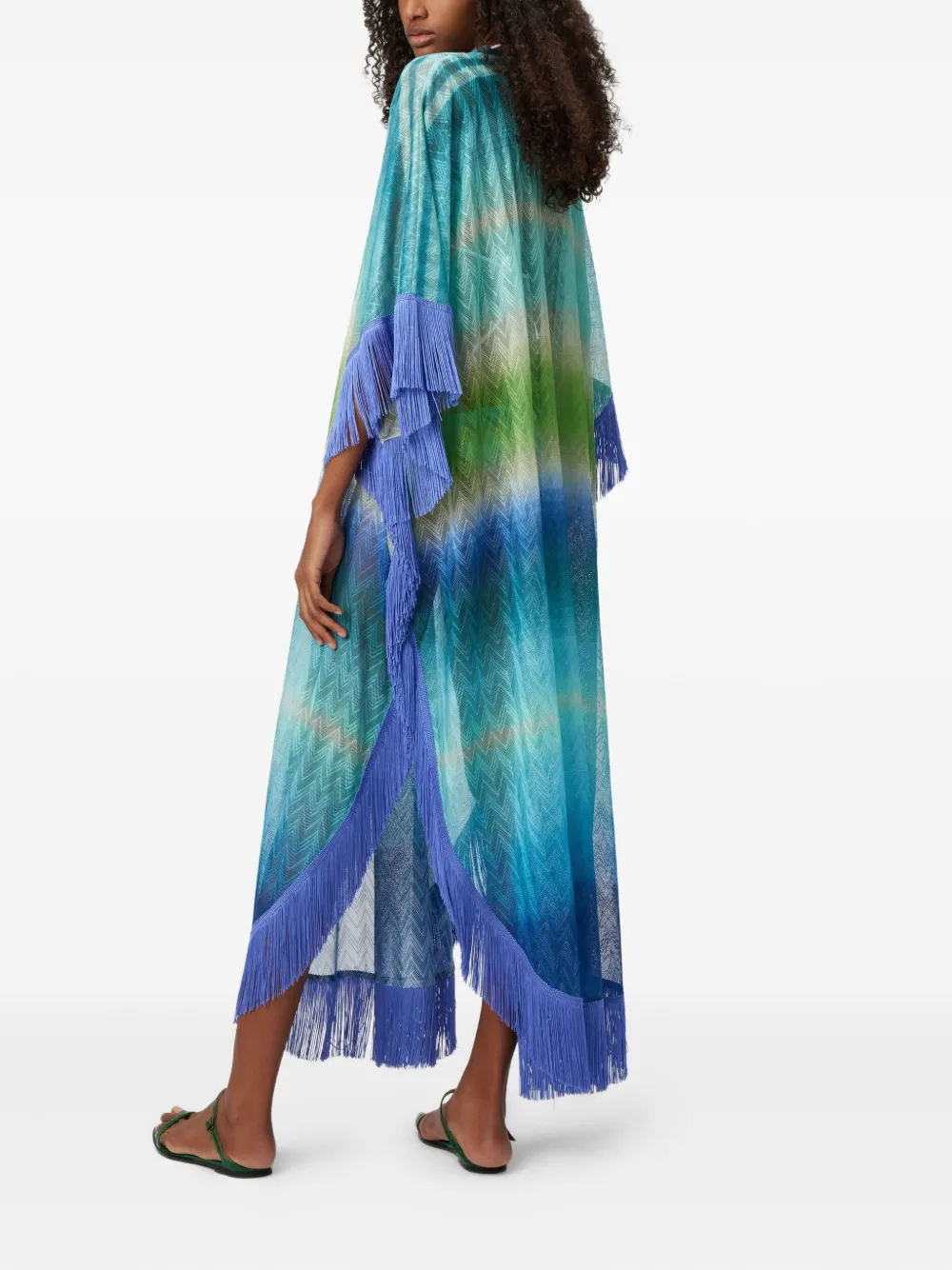 Missoni Fringed Kaftan In Multi