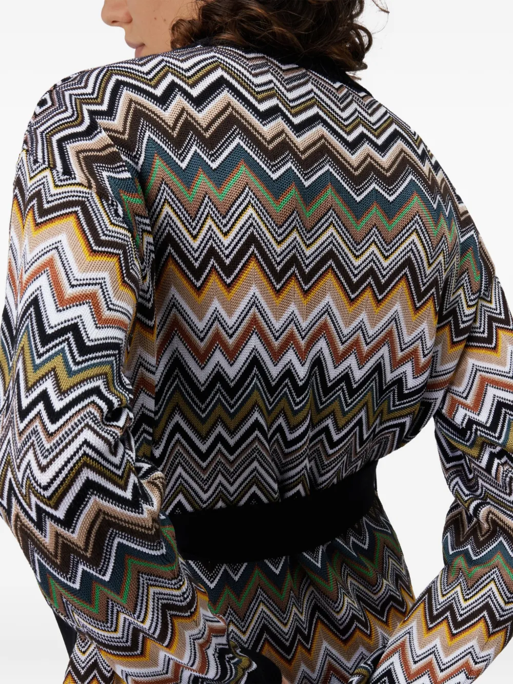 Missoni Vest met chevron patroon en ceintuur Zwart