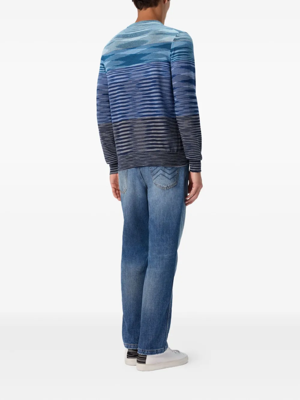 Missoni Gestreepte trui met golfpatroon Blauw