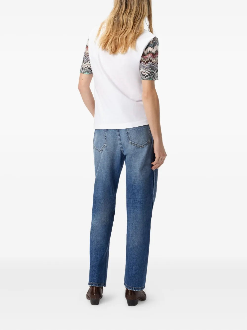 Missoni zigzag-pattern short-sleeved T-shirt Wit