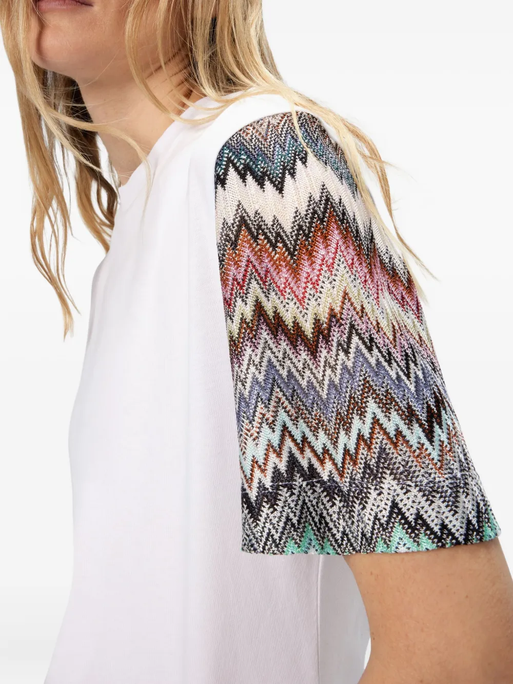 Missoni zigzag-pattern short-sleeved T-shirt Wit