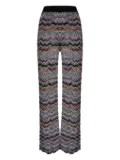 Missoni chevron-pattern knit straight trousers - Black