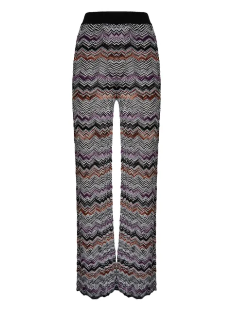 Missoni chevron-pattern knit straight trousers