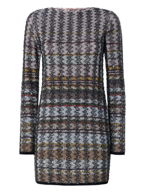 Missoni embellished houndstooth mini dress