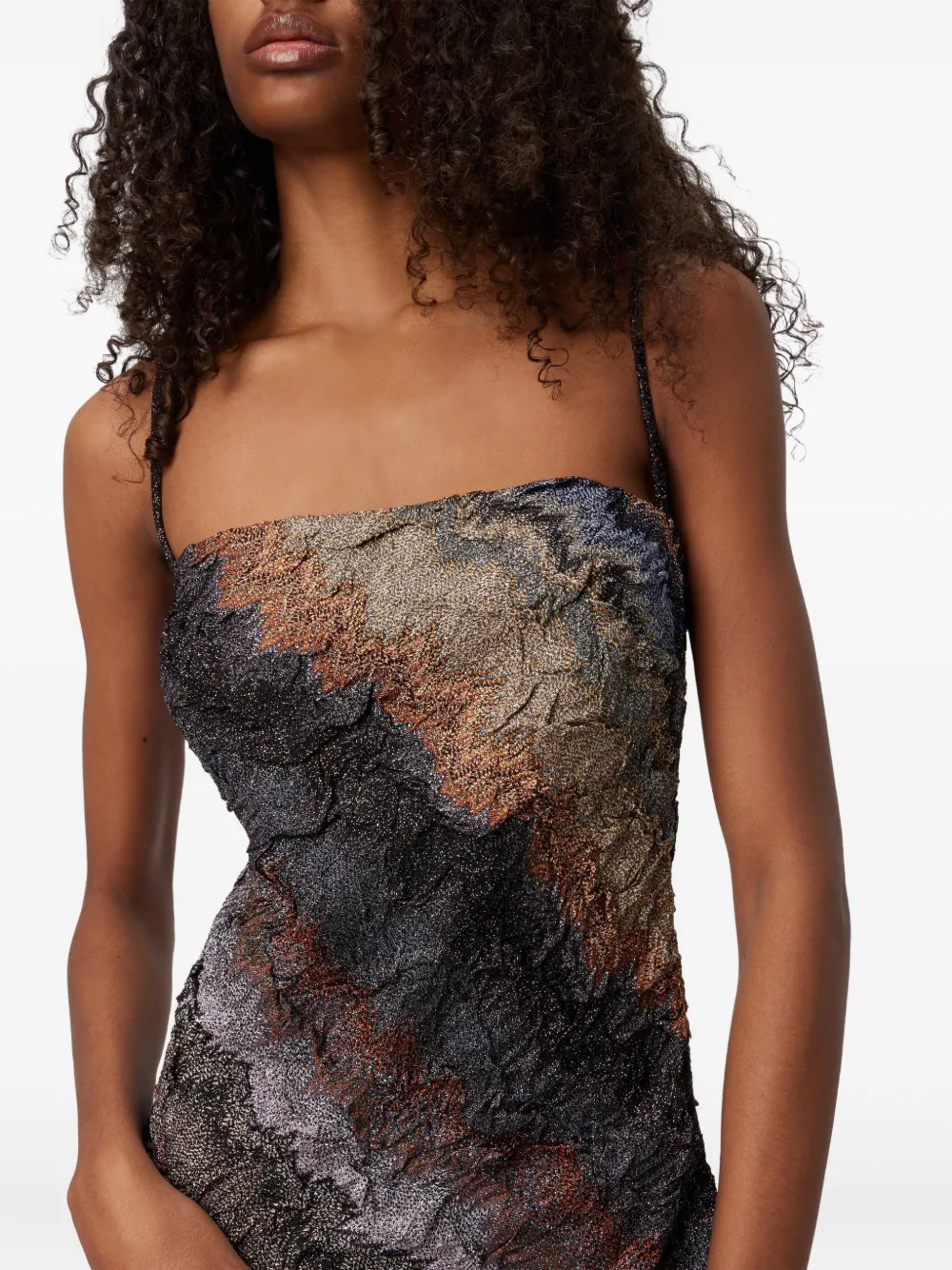 Missoni Spaghetti-strap Mini Dress In Multi