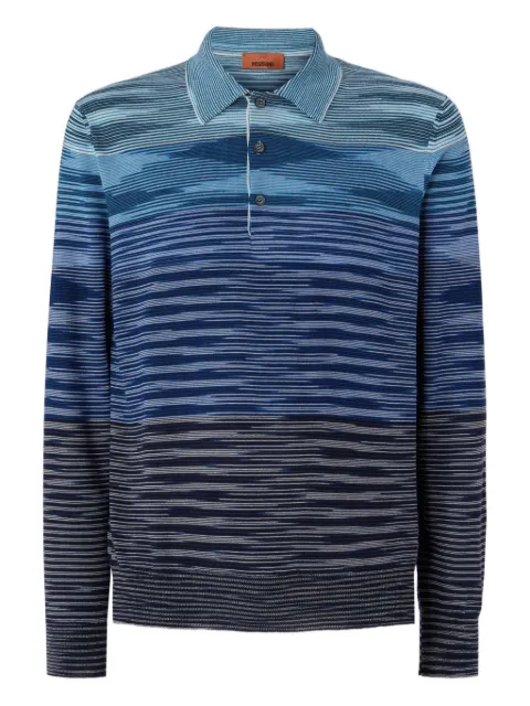 Missoni striped long-sleeved polo shirt