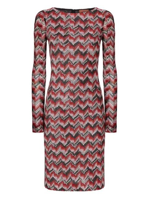 Missoni vestido midi manga larga con motivo chevron