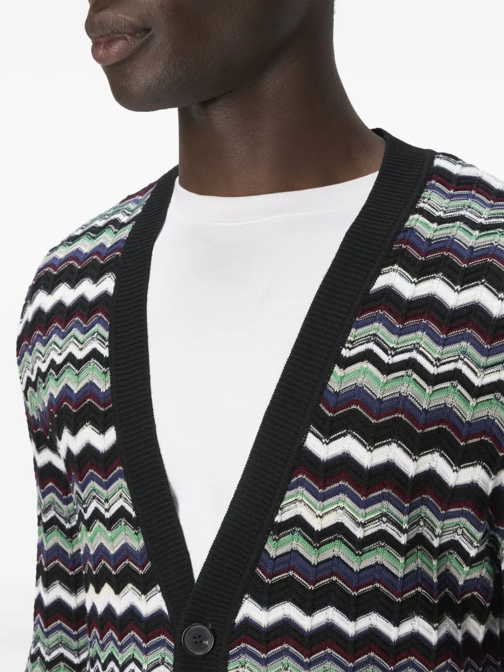 Missoni Vest met chevron patroon Blauw
