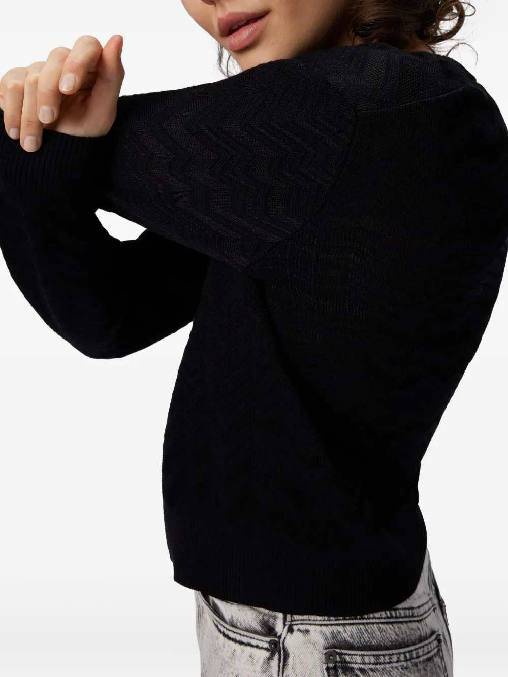 Missoni round-neck sweater Zwart