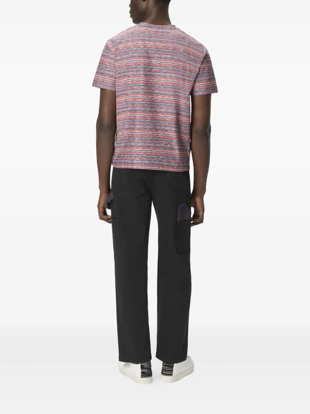 Missoni T-shirt met zigzag patroon en ronde hals Rood