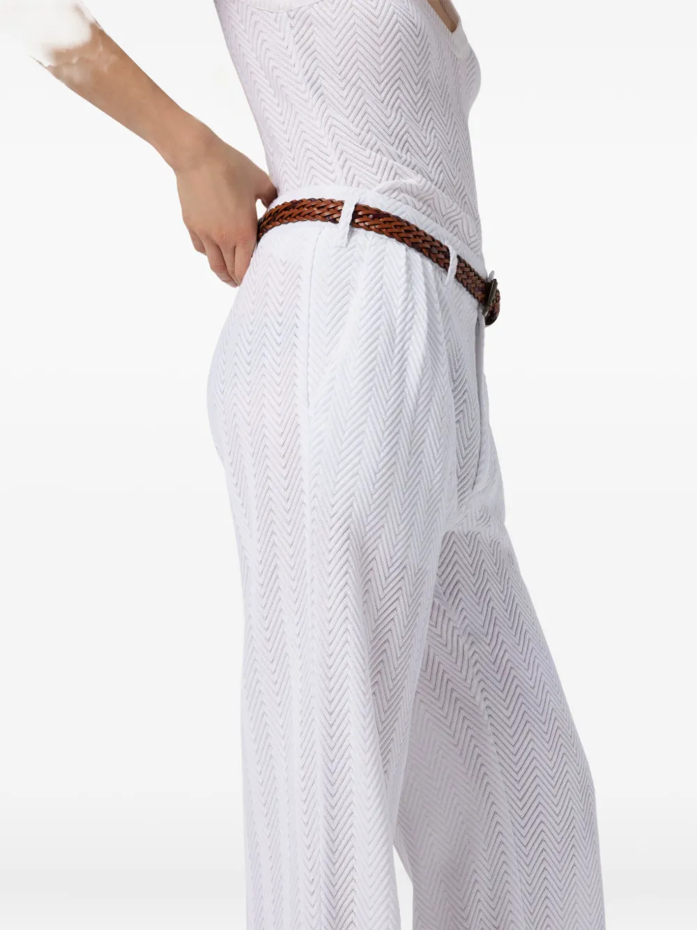 Missoni herringbone trousers Wit