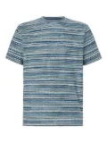 Missoni flame-zigzag pattern crew-neck T-shirt - Blue