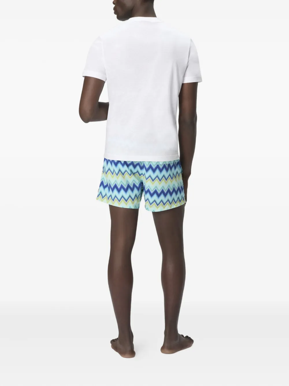 Missoni T-shirt met chevron-patroon Wit