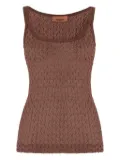 Missoni textured sleeveless tank top - Brown