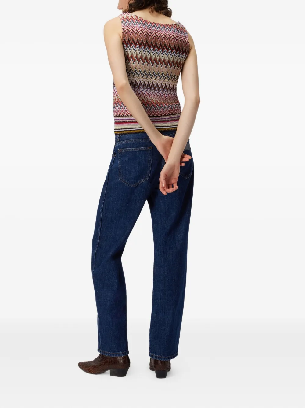 Missoni Zigzag Knit Top In Multi