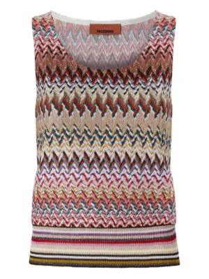 Missoni Zigzag Knit Top | Red | FARFETCH