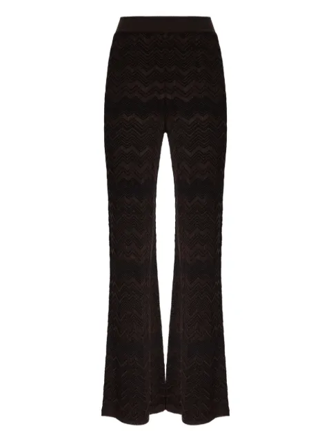 Missoni pantalones acampanados con motivo en zigzag