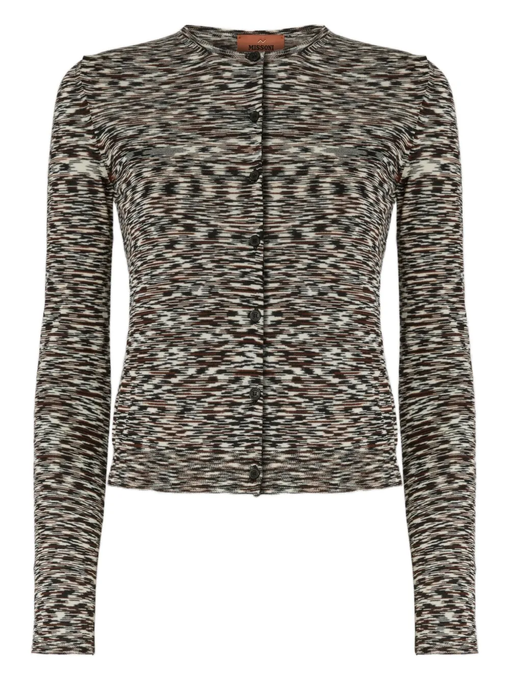 Missoni patterned wool-blend cardigan Zwart
