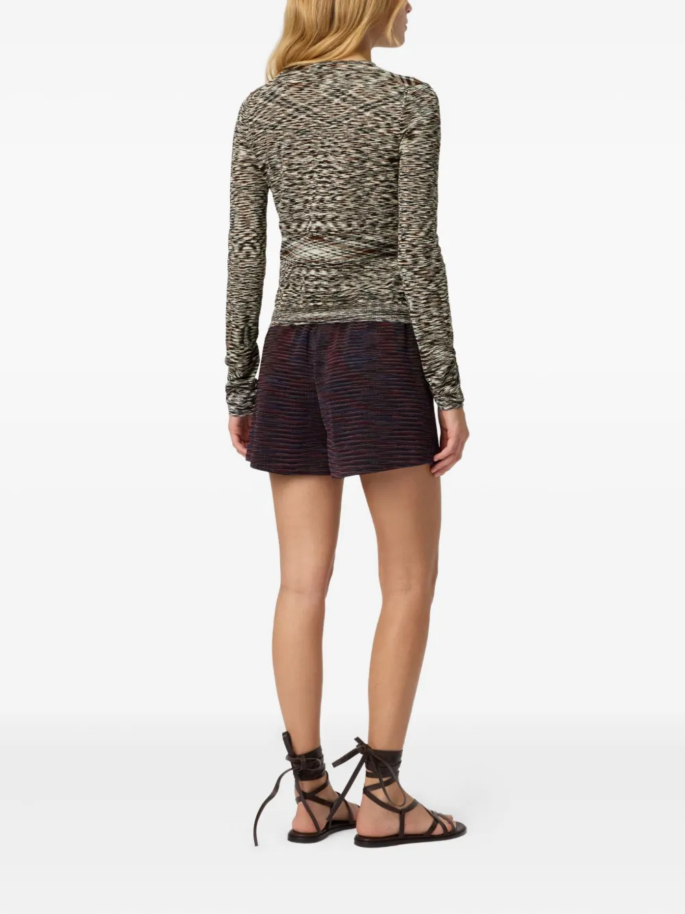 Missoni patterned wool-blend cardigan Zwart