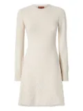 Missoni zigzag-pattern long-sleeve mini dress - Neutrals