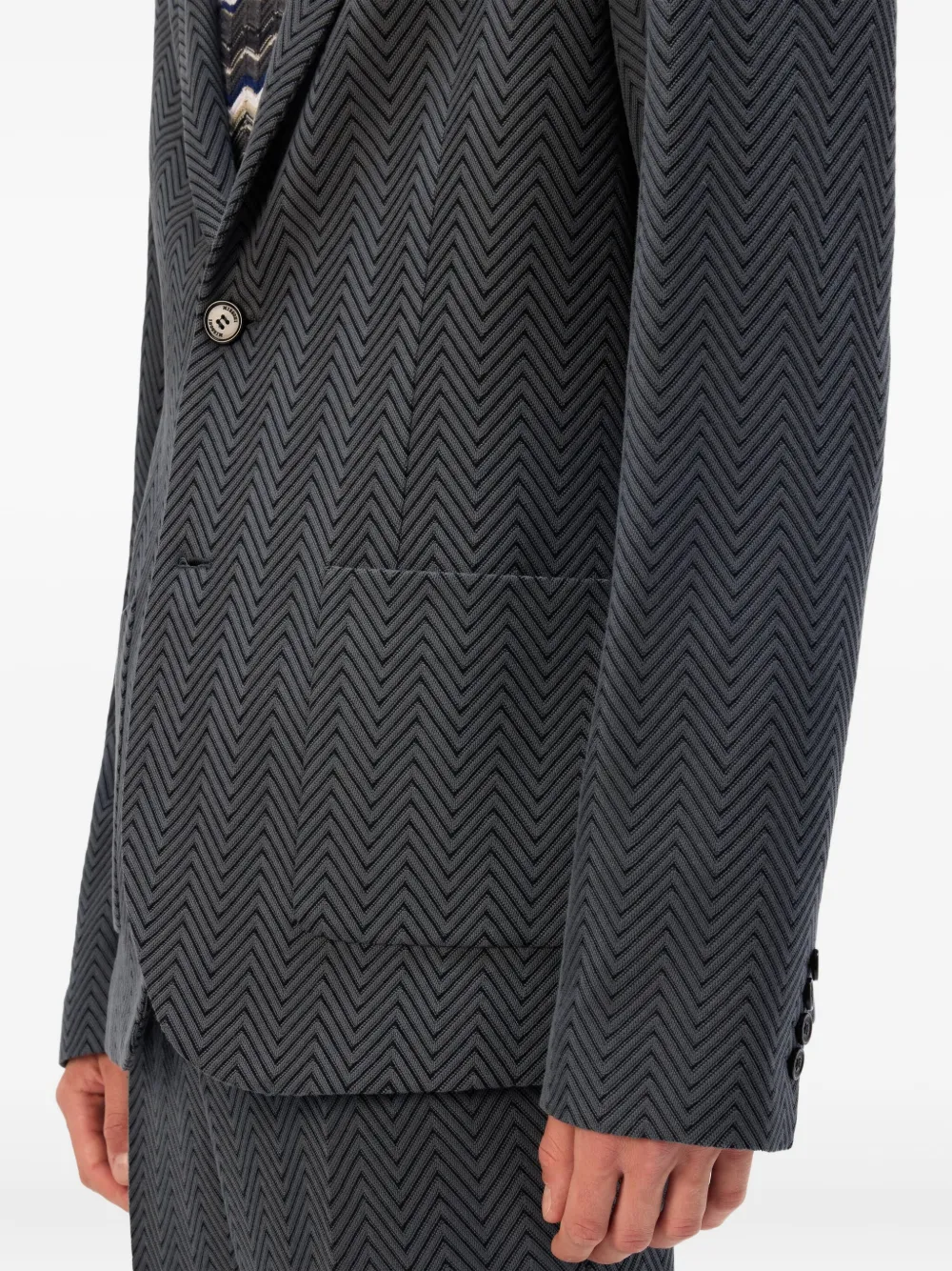 Missoni Blazer met enkele rij knopen Grijs