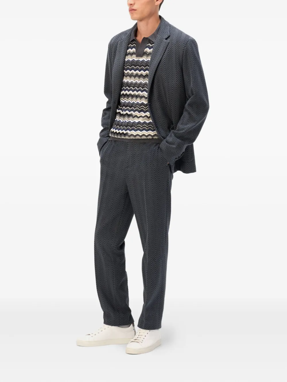 Missoni Blazer met enkele rij knopen Grijs